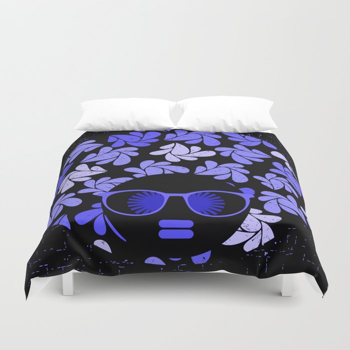 Afro Diva Indigo Blue Periwinkle Duvet Cover By Bsavvy Society6