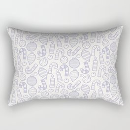 Christmas Pattern Handdrawn Purple Bauble Candy Rectangular Pillow