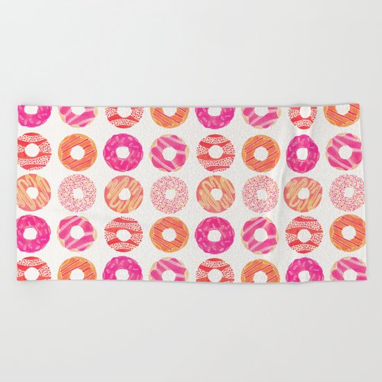 Half Dozen Donuts – Pink & Peach Ombré Beach Towel