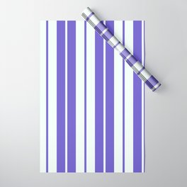 [ Thumbnail: Slate Blue & Mint Cream Colored Lines Pattern Wrapping Paper ]