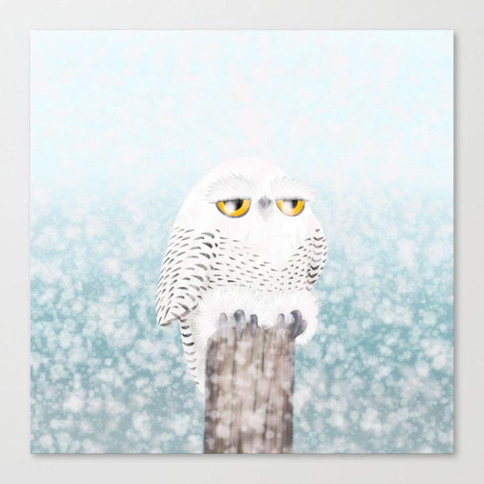 Snowy Owl (Canavians Series) Canvas Print