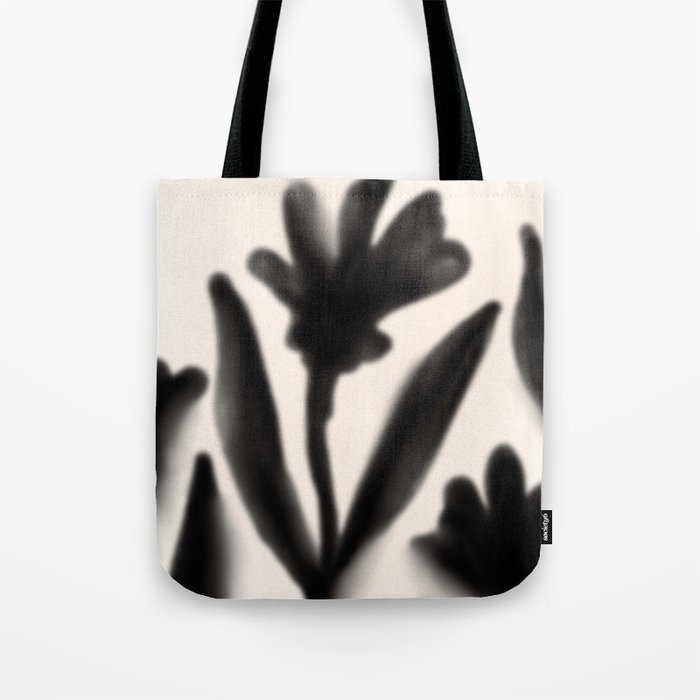 Tulips Fog Abstract Botanical Art Tote Bag