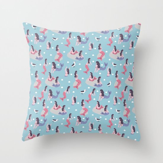 Mermaids Throw Pillow