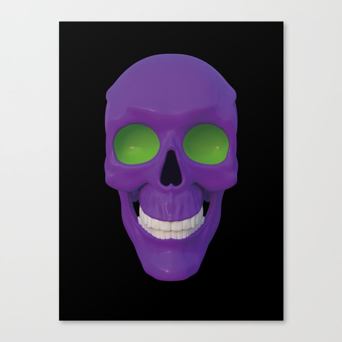 Violet skull Canvas Print