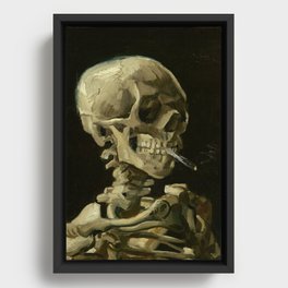 Vincent van Gogh - Skull of a Skeleton with Burning Cigarette Framed Canvas
