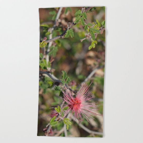 Desert Wildflower Bush Beach Towel