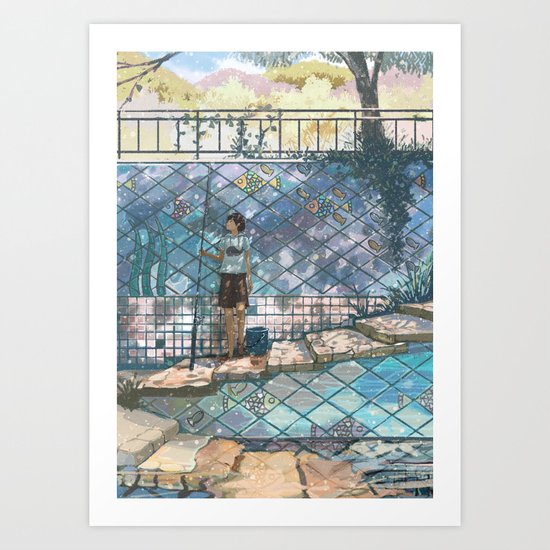 Sea stairs Art Print