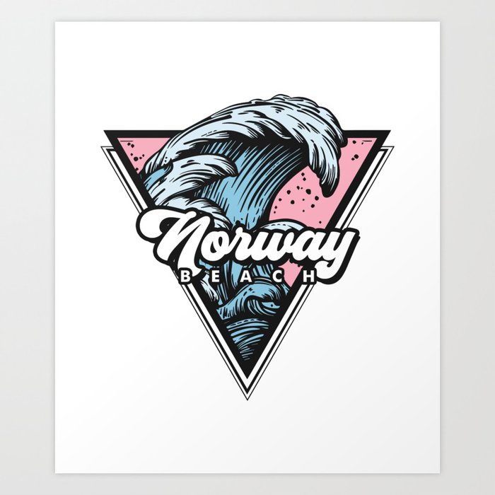 Norway waves Art Print