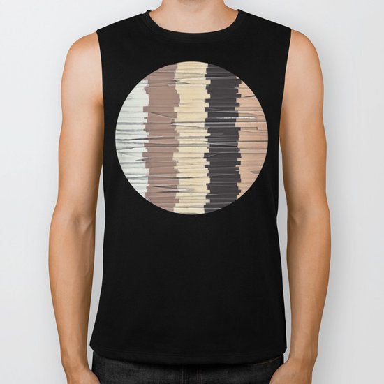 Shredded Stripes Abstract Biker Tank