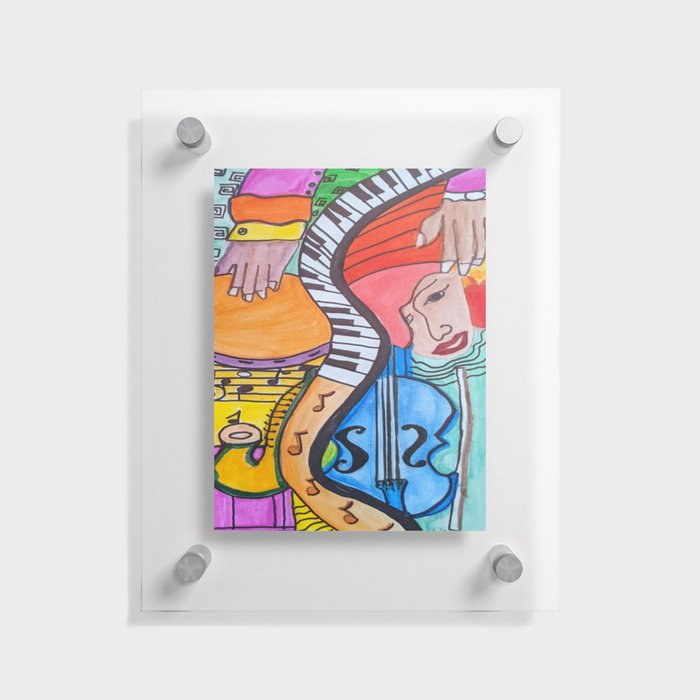 Let There Be Music Floating Acrylic Print
