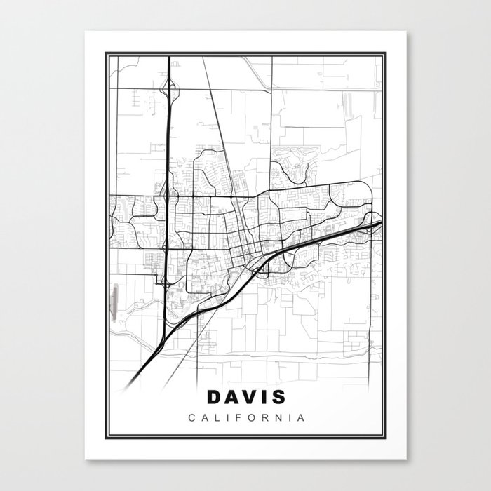 Davis Map Canvas Print