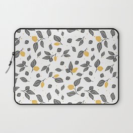 Yellow and grey tulips pattern Laptop Sleeve