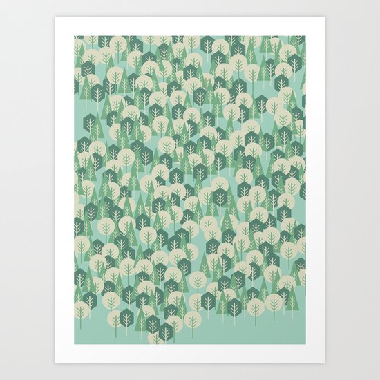 Geometric Woods Art Print