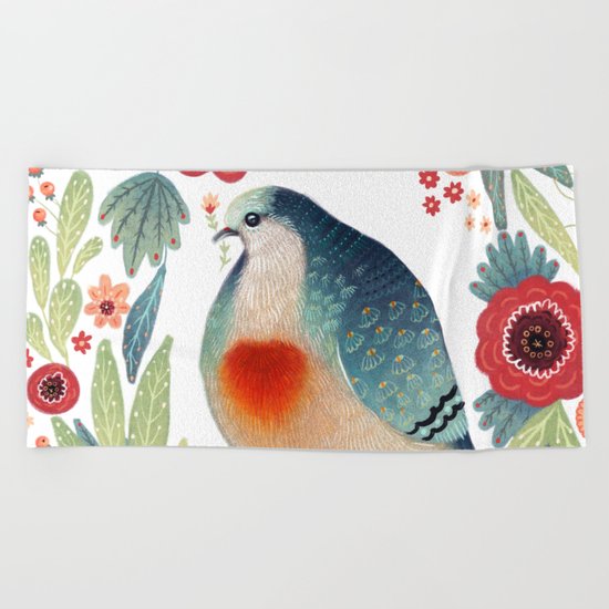 Fruit Dove I Beach Towel