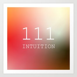 8  | 111 Intuition Angel number aura Gradient 230130 Valourine design Art Print
