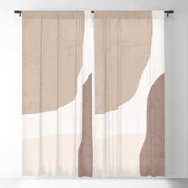 Organic Shapes Neutrals 1 Blackout Curtain