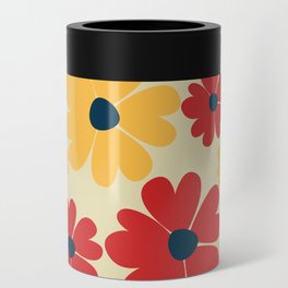 Colored flowers pattern Can Cooler