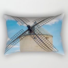 Spain Photography - Ancient Windmill On A Dry Field Rectangular Pillow