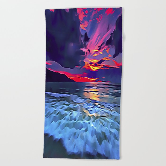 Ocean Sunset Beach Towel