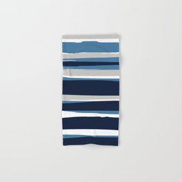 Ocean Beach Striped Landscape, Navy, Blue, Gray Hand & Bath Towel
