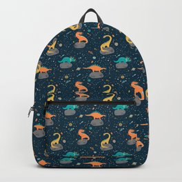 Dinosaurs Floating on an Asteroid Backpack