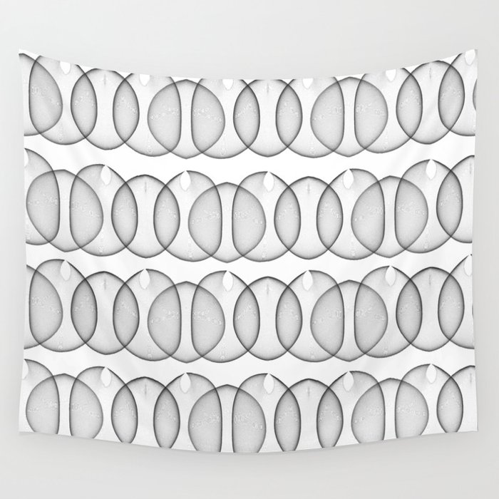 Black and White Bubbles Wall Tapestry