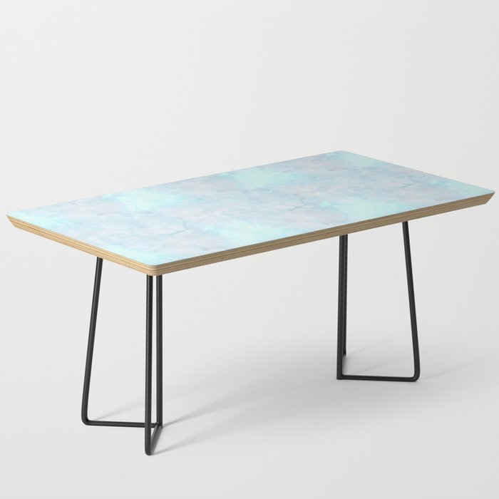 Pastel Blue Batik Pattern Coffee Table