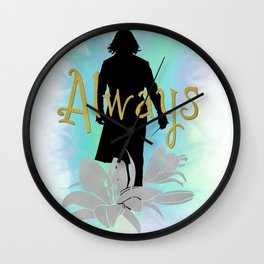 Always: Severus with lilies Wall Clock
