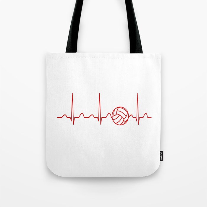 VOLLEYBALL HEARTBEAT Tote Bag