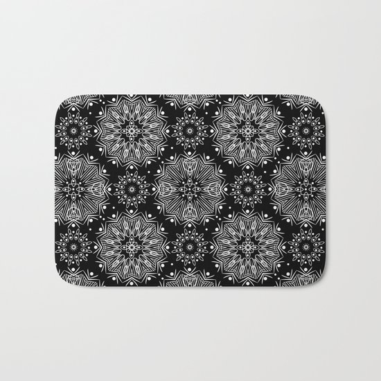 Black and white abstract pattern .14 Bath Mat