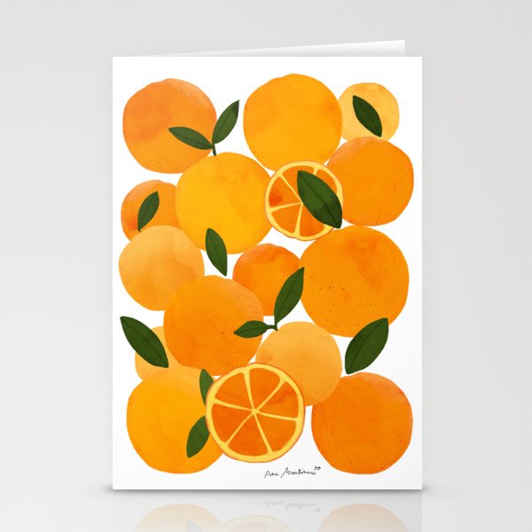 mediterranean oranges still life  Stationery Cards