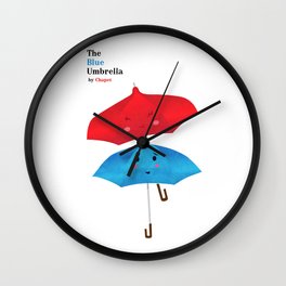 The blue Umbrella Holding Wall Clock