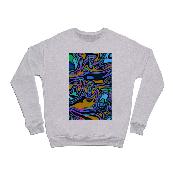 Cartoon colorful psychedelic horizontal Crewneck Sweatshirt