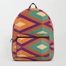 Pattern orange green Backpack