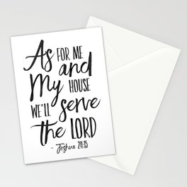 PRINTABLE ART,  As For Me And My House We Will Serve The Lord,Bible Verse,Scripture Art,Bible Print, Stationery Cards