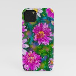 Pink Daisies Flower Party 2 by Jennifer Berdy iPhone Case