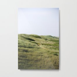 Green hill, behind Henne beach minimalist nature, Denmark  Metal Print