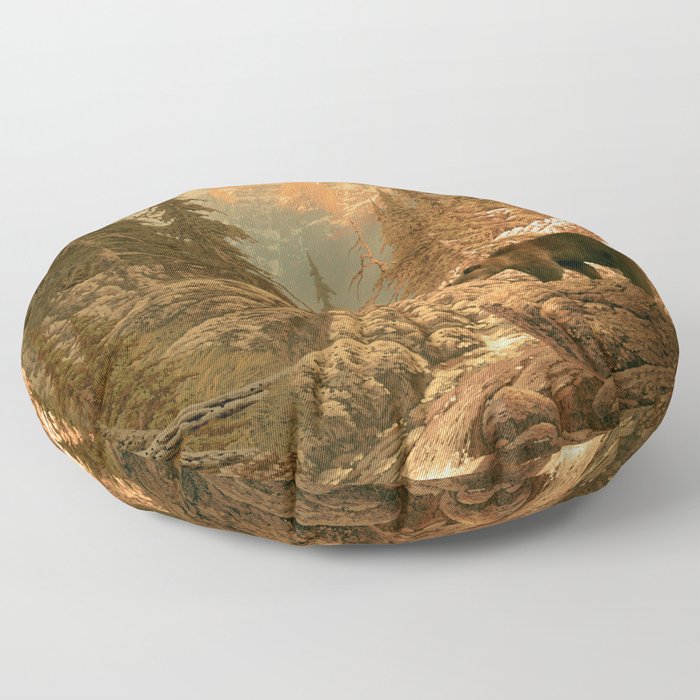 Bear in the Rocky Mountains Floor Pillow