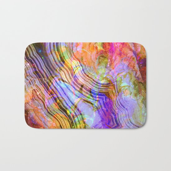 abstract crystal x Bath Mat