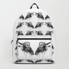 Native American Portrait Black and White Backpack