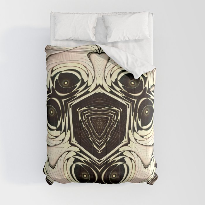 Metallic Cappuccino | Abstract Mandala Design Comforter
