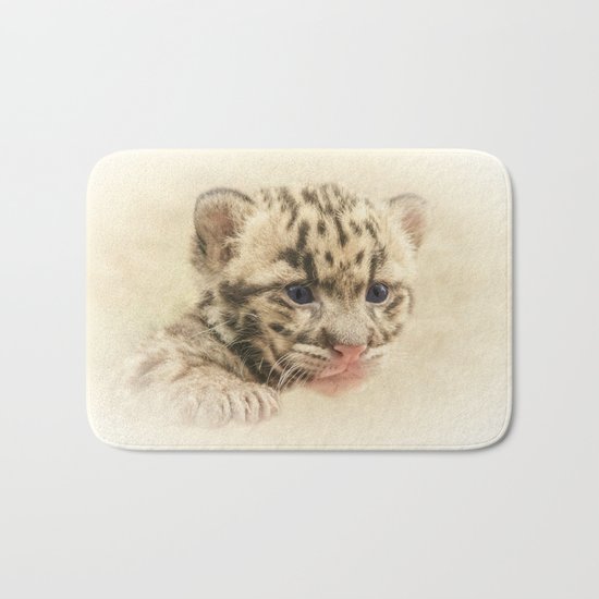 CUTE CLOUDED LEOPARD CUB Bath Mat