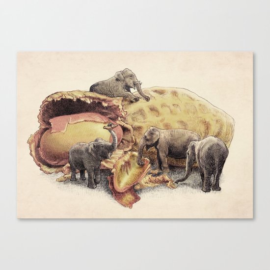 Elephant's Paradise Canvas Print