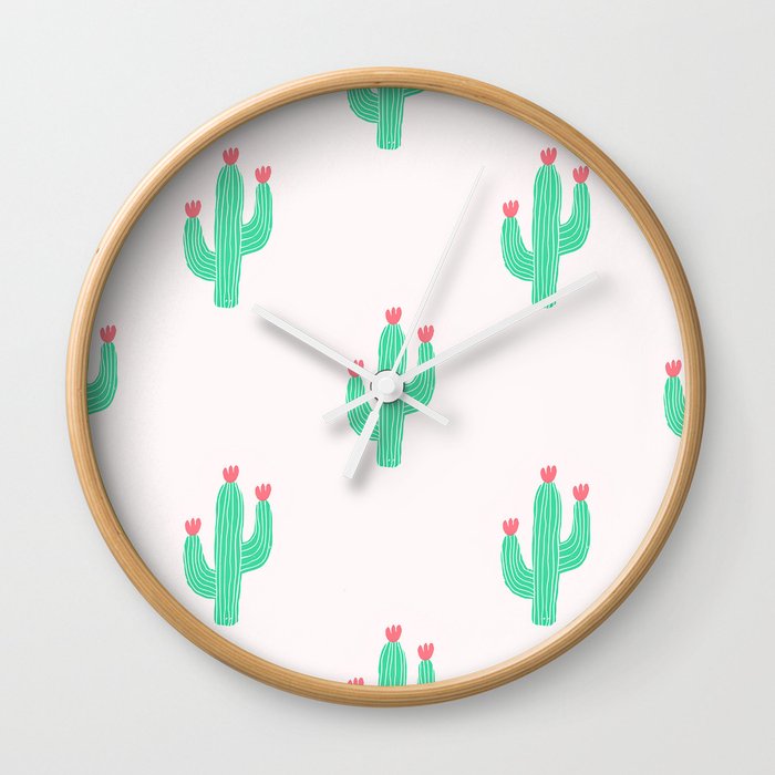 Cactus bloom Wall Clock