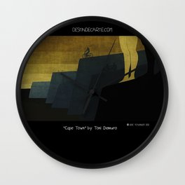 "Cape Town" Illustration Toni Demuro Wall Clock