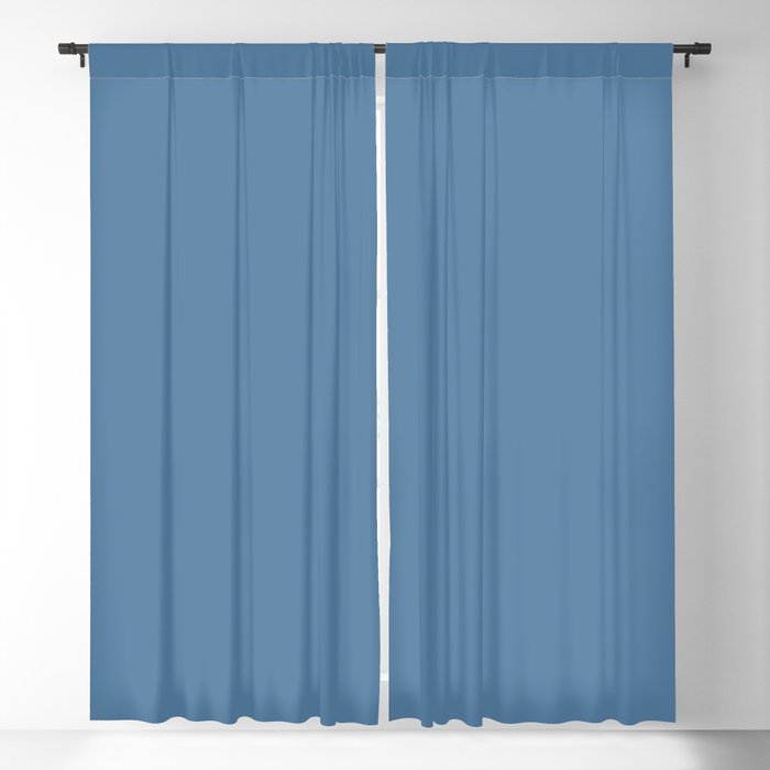 Midtone Blue Solid Color Pairs Diamond Vogel 2022 Color of the Year Zenith 0647 Blackout Curtain