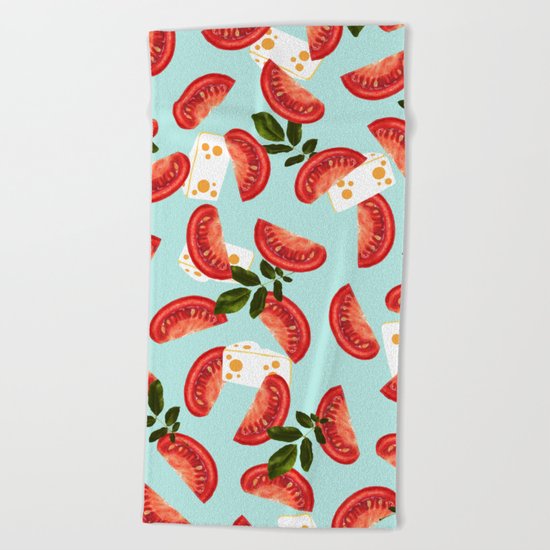 Caprese #society6 #decor #pattern Beach Towel
