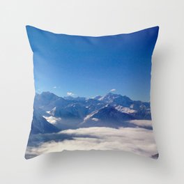 Alps above the clouds Throw Pillow