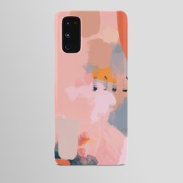 pink peach in terracotta abstract Android Case