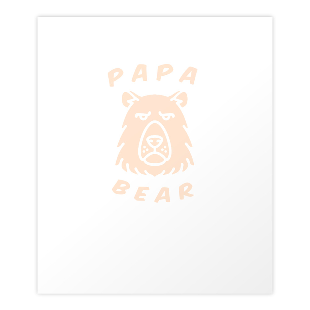 Fathers Day Papa Bear Art Print by closeddoor